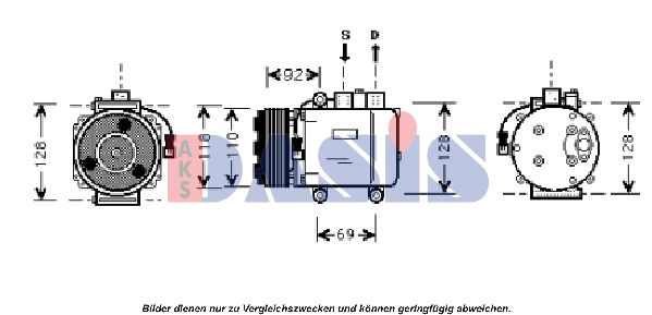 AKS DASIS Компрессор, кондиционер 850569N